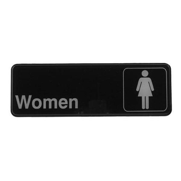 Winco 3 in x 9 in Women's Restroom Sign SGN-312